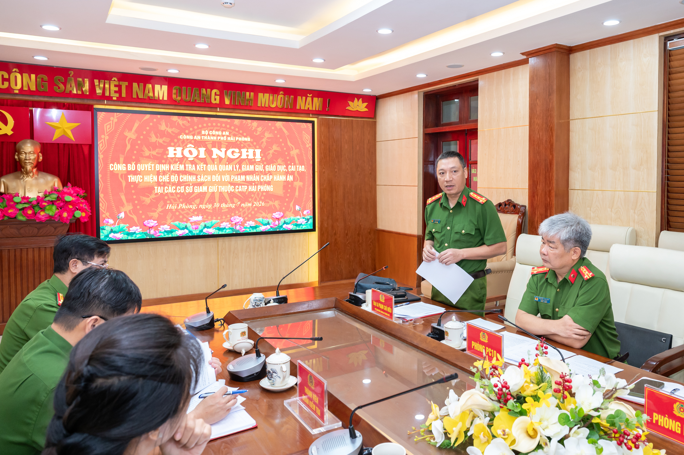 Cục Cảnh sát quản lý trại giam, cơ sở giáo dục bắt buộc, trường giáo dưỡng làm việc về công tác thi hành án phạt tù tại thành phố Hải Phòng